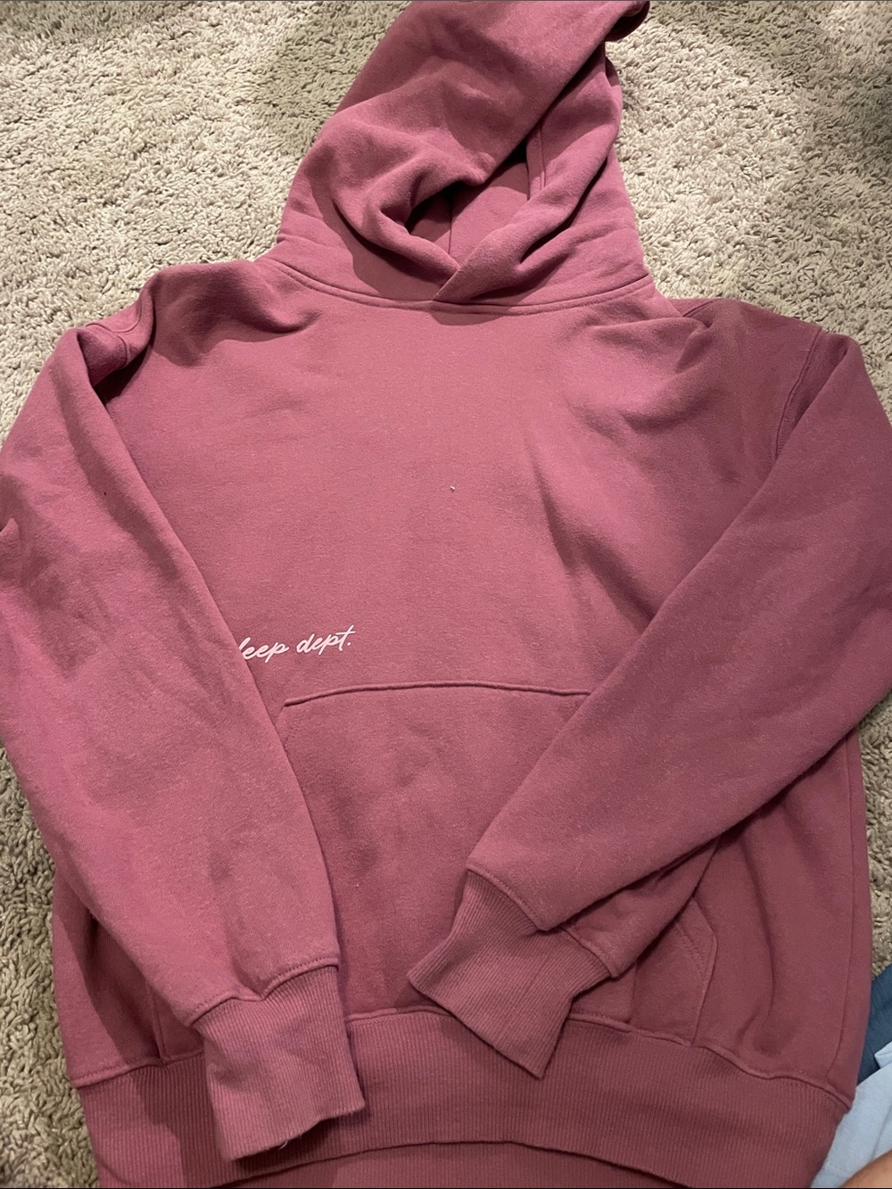 Wild Fable Mauve Pullover Hoodie with Script Detail
